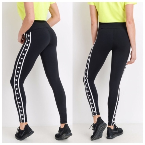 Monochrome Star ⭐️ Print Leggings - Picture 3 of 8